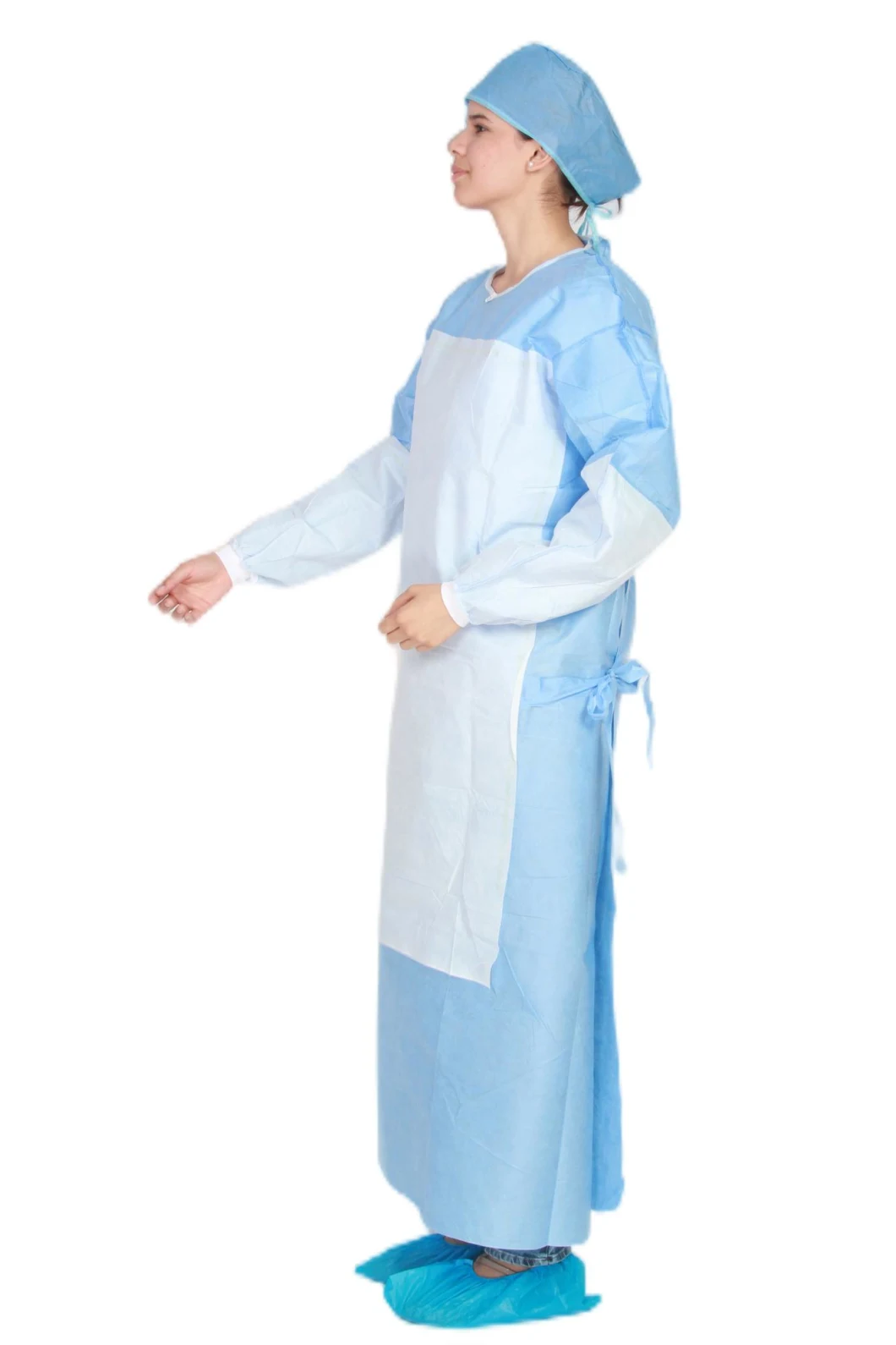 Factory Supply Disposable Poly - Reinforced Surgical Gown Hospital Gown