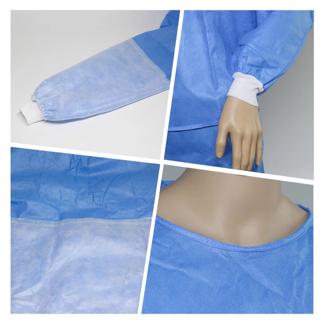 Factory Supply Disposable Poly - Reinforced Surgical Gown Hospital Gown