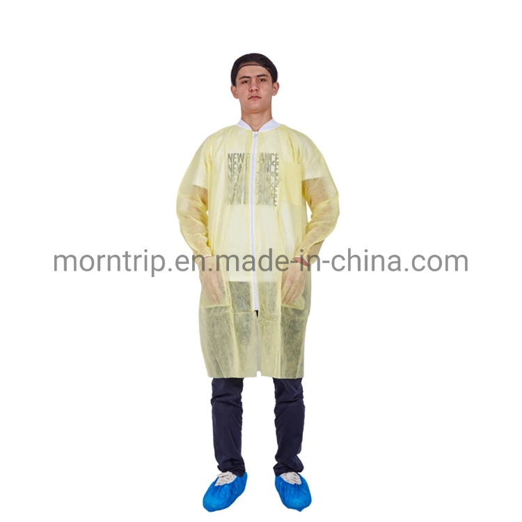 Wholesale Anti Static Breathable Lightweight Protective Disposable White Lab Coat