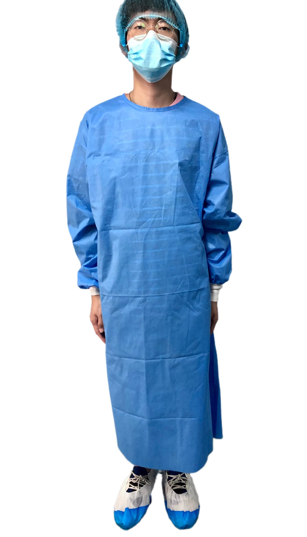 Disposable Waterproof Non Woven Nursing Uniforms Waterproof and Easy-Breath SMS Suit Twosie