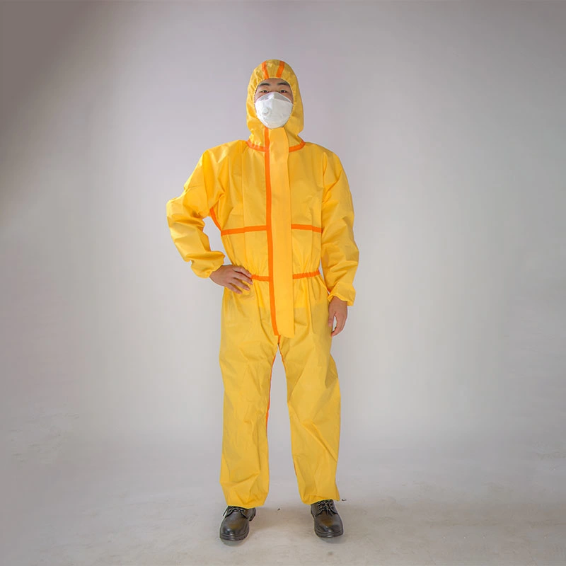 Guardwear OEM Type 5/6 Oilproof Acid Resistant Premium Durable Material Disposable Protective Coverall Lab Protection Suits