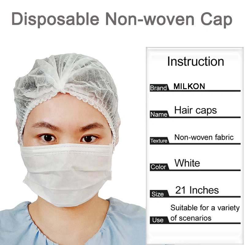 Disposable Medical Non Woven Surgical Doctor Nurse Hat Round Mob/Clip/ Strip/ Bouffant Cap