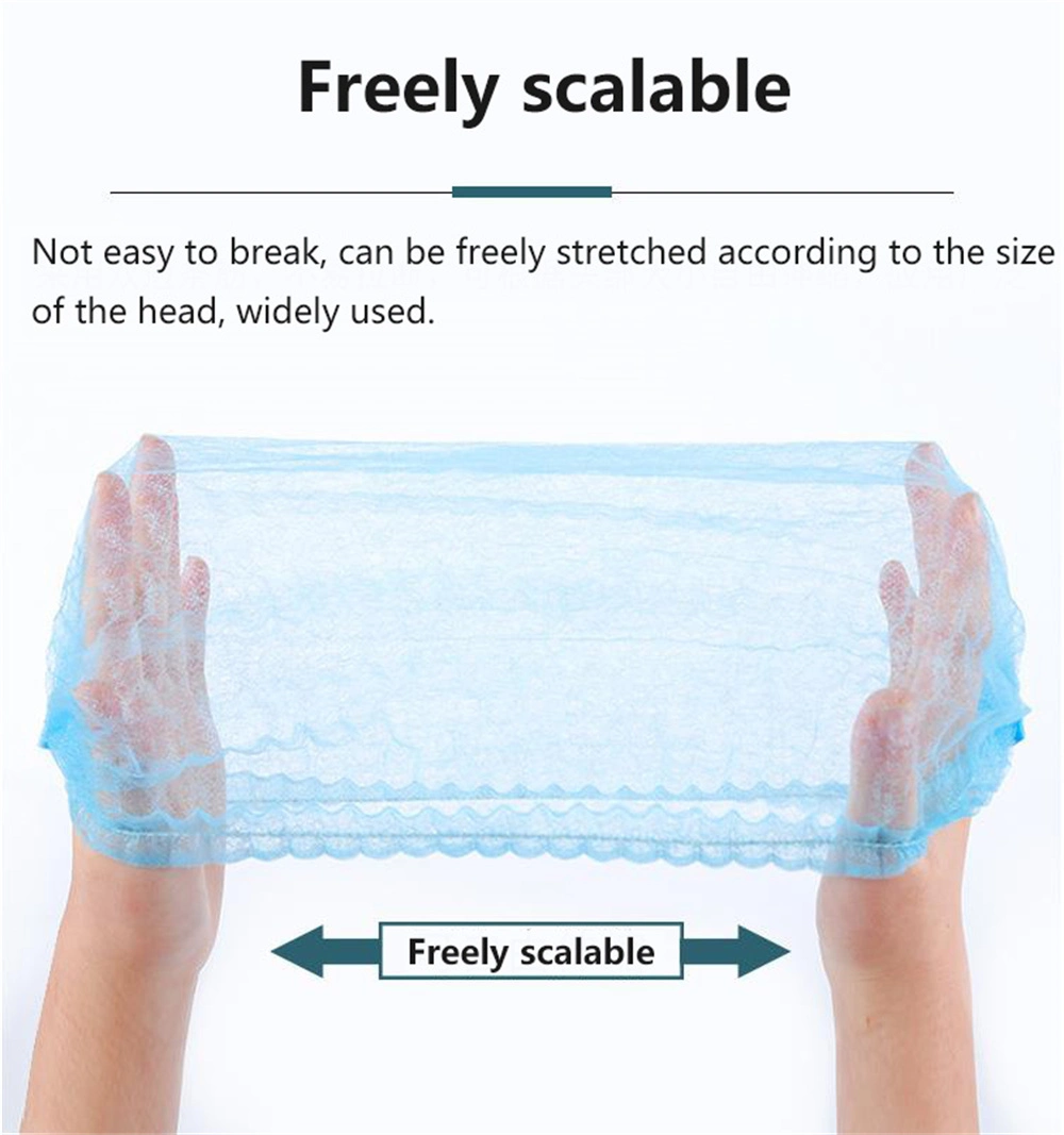 Anti Dust Nets Double Elastic Mob Bouffant Cap Non Woven Disposable Hair Net