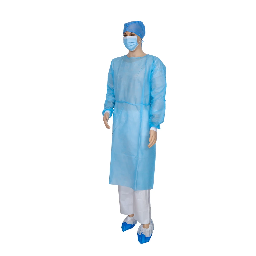 Health Disposable Isolation Gowns Spp Non Woven Breathable Non-Toxic Flexible