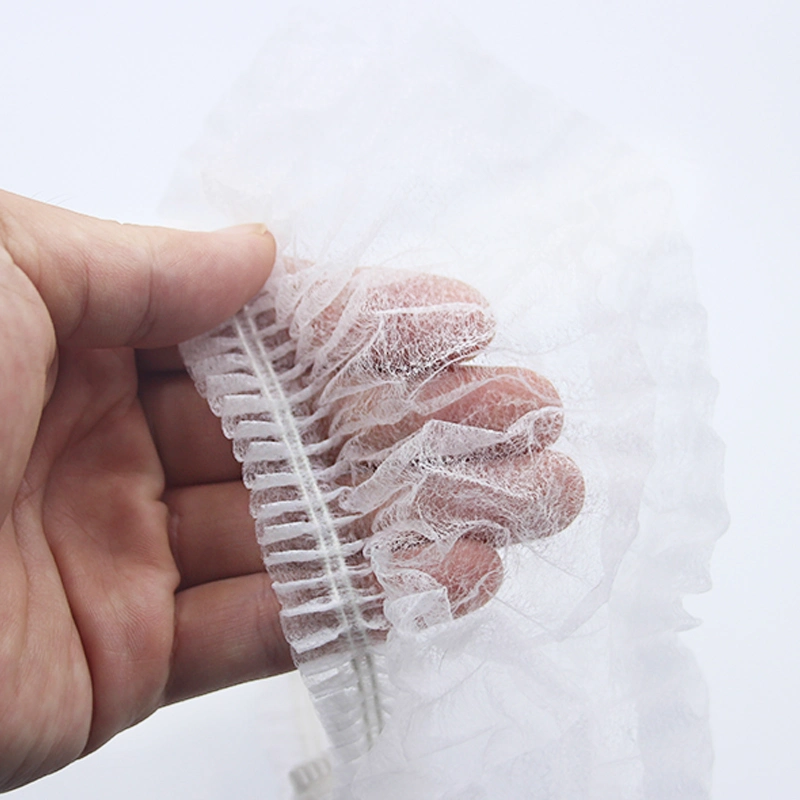 Hot Sell Disposable PP Non-Woven Clip Cap Mob Cap Hair Net with Double Elastics